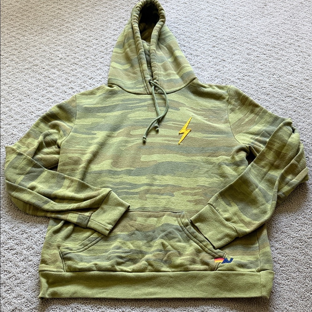 Aviator Nation Olive Camouflage Hoodie